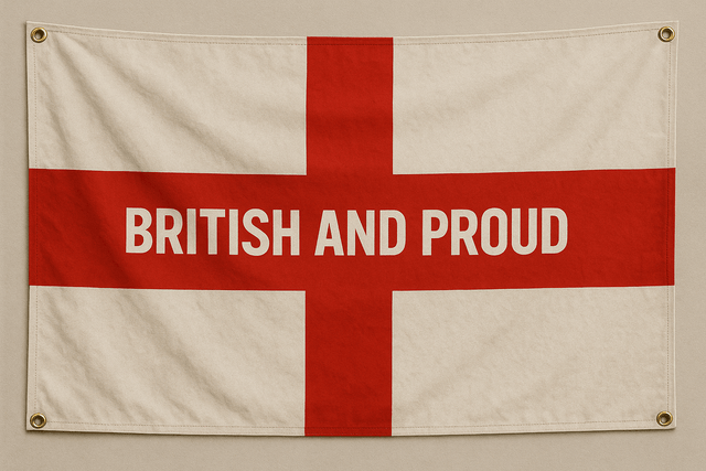 British & Proud – St George’s Cross Flag (8ft x 4ft)