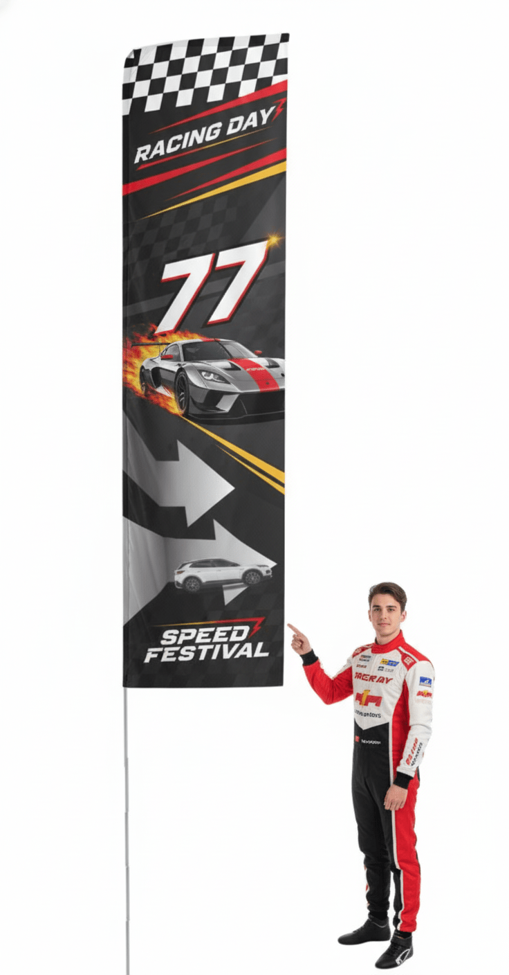 Rectangular Flag 4m | Premium