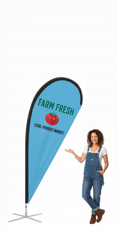 Teardrop Flags 3.4m | Premium