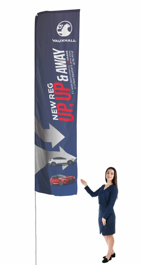 Rectangular Flag 4m | Premium - Feather Flags Express